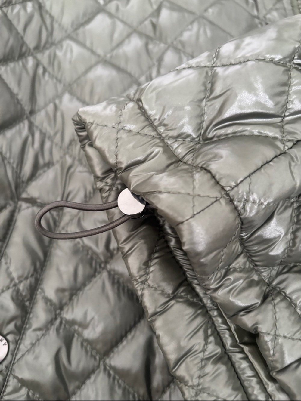 DKNY Olive Quilted Bomber Jacket nwt large - Picture 6 of 6